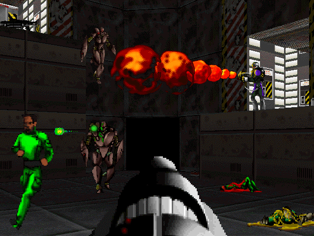 Marathon 1 screensaver — pre-recorded multiplayer match